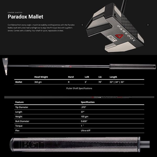 BGT パラドックス マレットパター Paradox Mallet PUTTER STABILITY