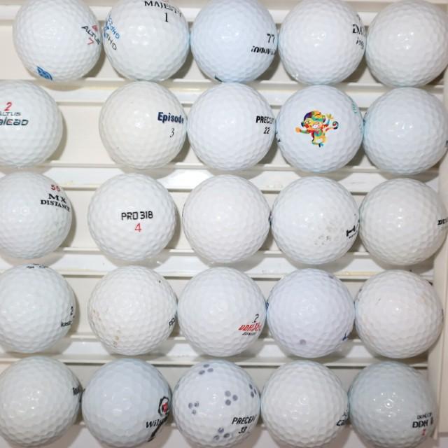 50個 メーカーミックス Bランク 中古 ロストボール 送料無料 白 混合