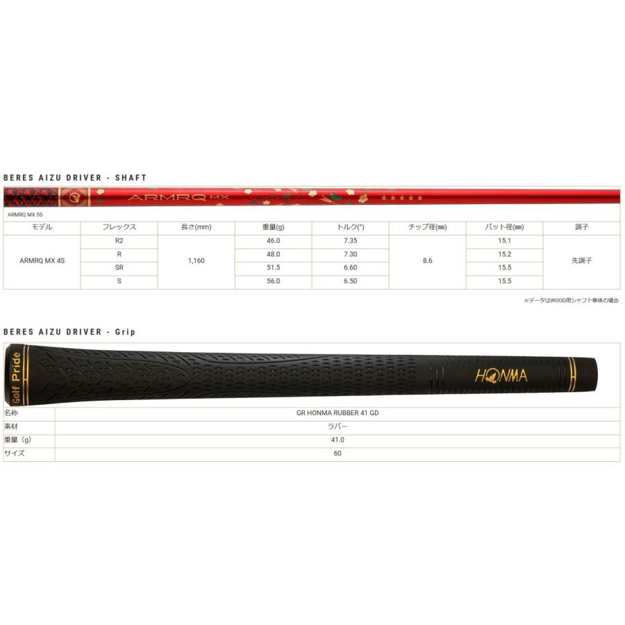 HONMA GOLF 本間ゴルフ BERES AIZU 5Sグレード ベレス アイズ HONMA GOLF 本間ゴルフ BERES AIZU 5Sグレード ベレス アイズ