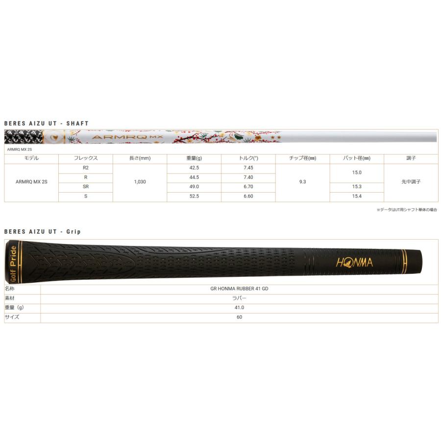 HONMA GOLF（本間ゴルフ） BERES AIZU 2Sグレード UT ベレス アイズ