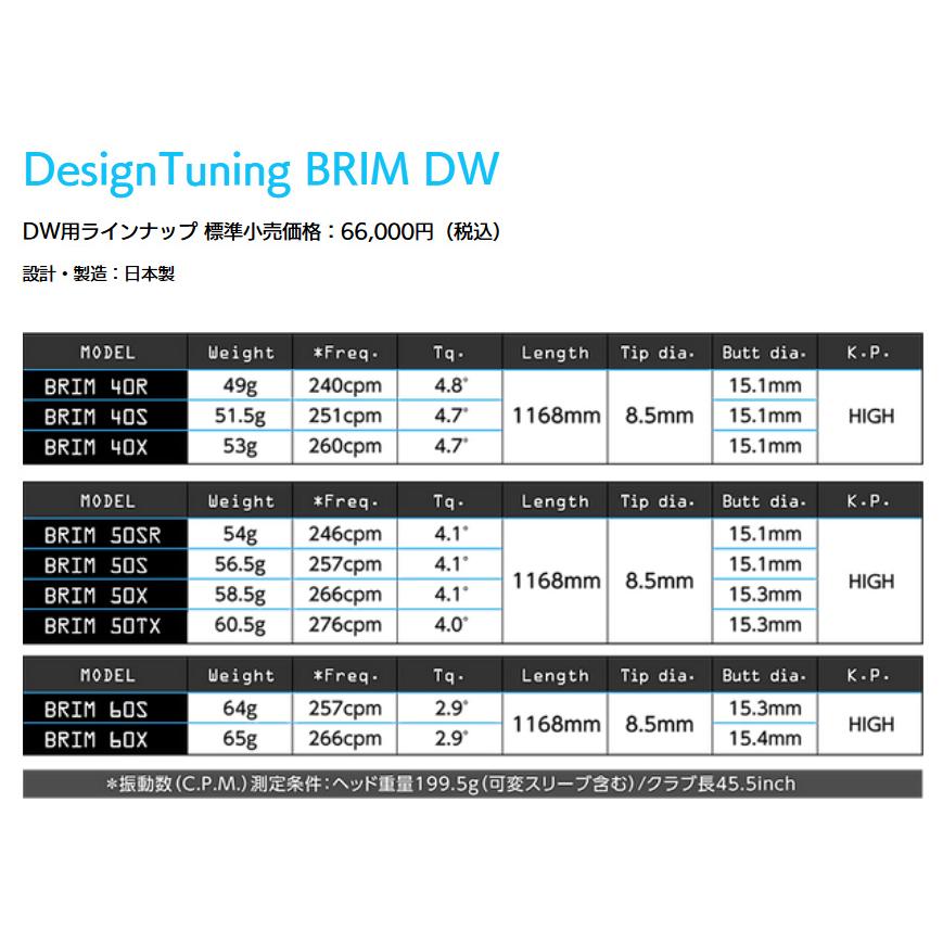 Design Tuning DesignTuning BRIM DW ドライバー用 シャフト Design Tuning DesignTuning BRIM DW ドライバー用 シャフト
