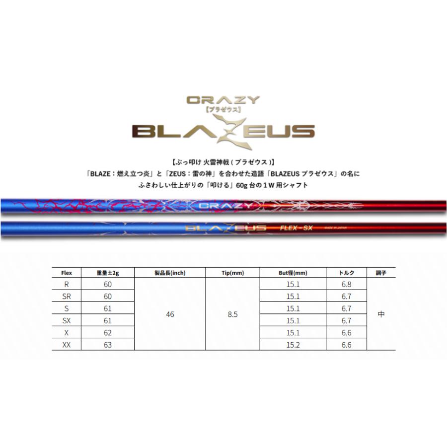 CRAZY（クレイジー） CRAZY BLAZEUS ドライバー用シャフト ブラゼウス