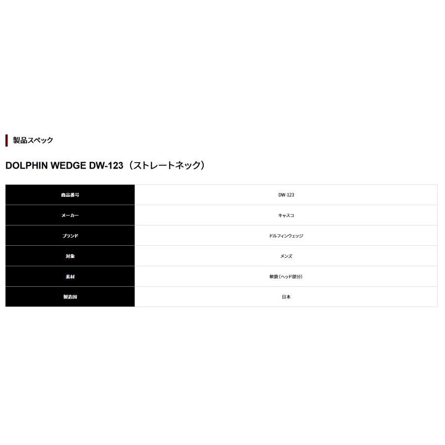 kasco キャスコ DOLPHIN WEDGE DW-123 (ストレートネック kasco キャスコ DOLPHIN WEDGE DW-123 (ストレートネック