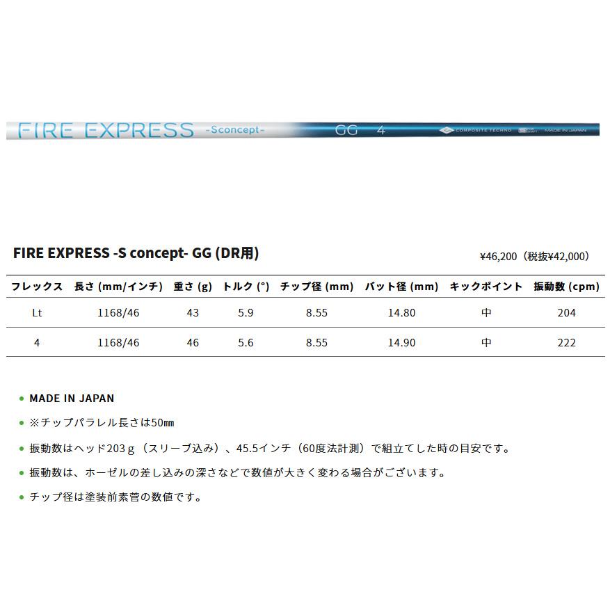 FIRE EXPRESS S concept GG ドライバー用 シャフト コンポジットテクノ