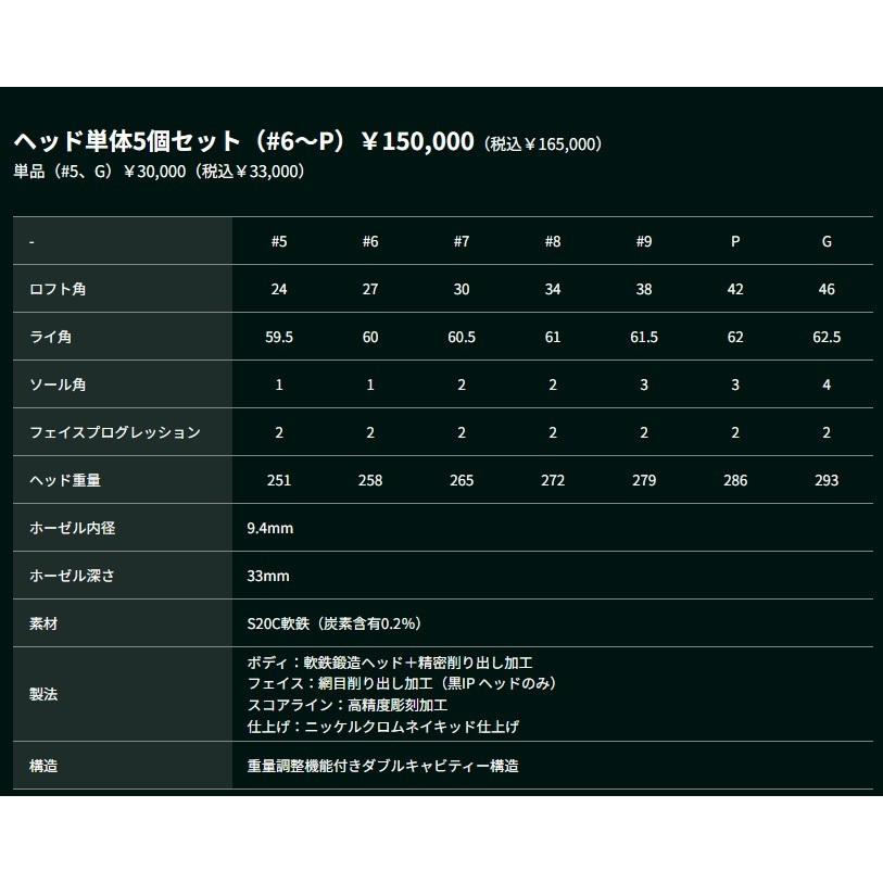 ワクチンコンポ LS-11 Iron ヘッド単体5個セット （#6〜P） WACCINE