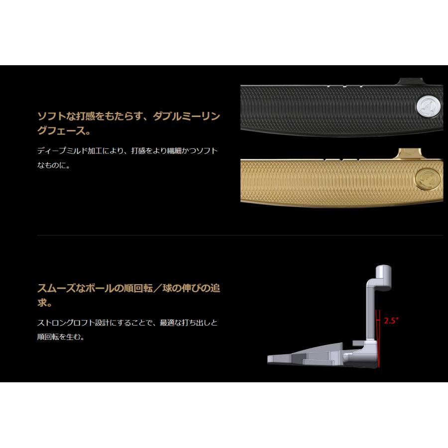 本間ゴルフ BERES P308 金メッキ仕上げ パター オリジナルスチール