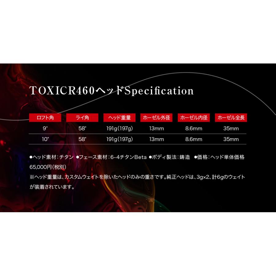 CRAZY ゴルフレーヴ TOXIC R460 トキシック ドライバー ヘッド REVE 