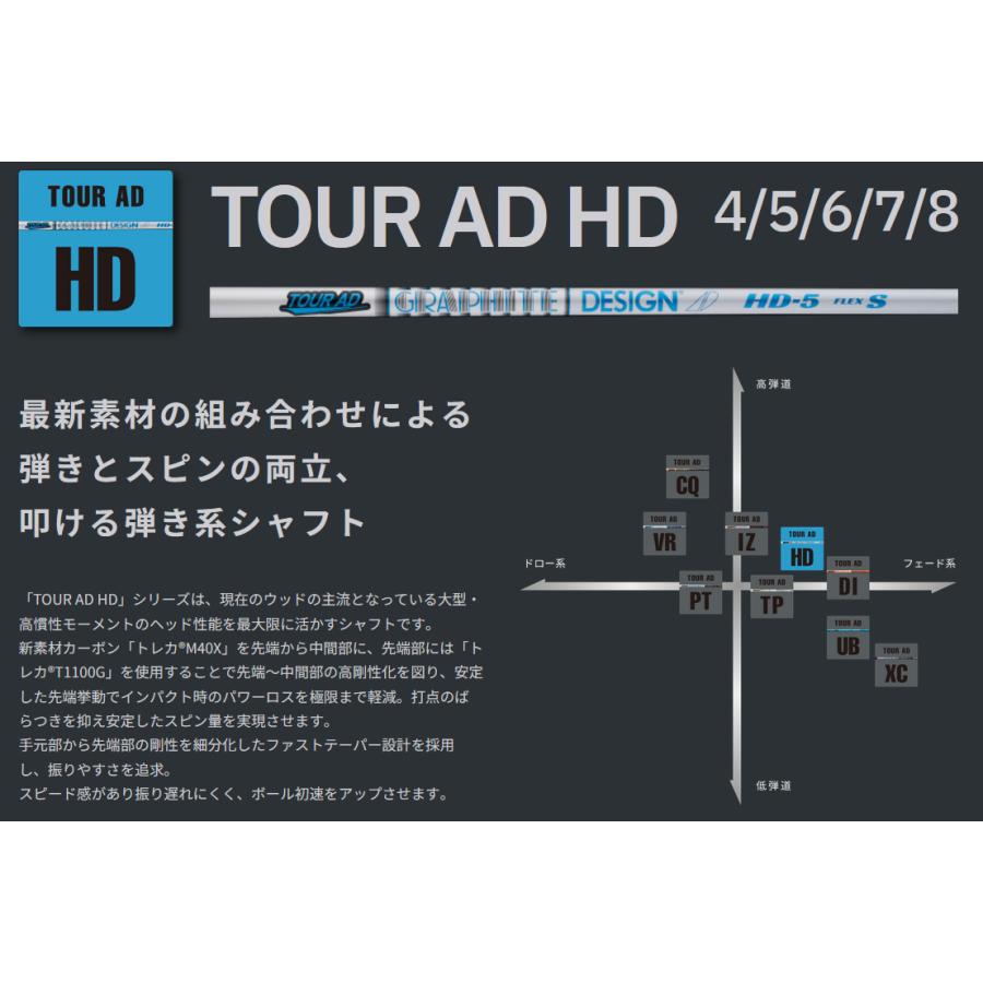 TOUR AD HD 4 / 5 / 6 / 7 / 8 ドライバー用 シャフト Graphite Design ★正規品 オーダー対応 単体購入OK★｜golfersinn｜02