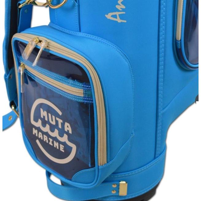 【新品】muta ゴルフバッグ ポーチ付き muta キャディバッグ ゴルフバッグ 8.5インチ ムータ マリン