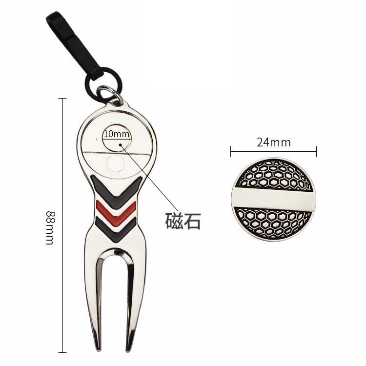 ゴルフ ディボットツール マグネット式 グリーンフォーク ボール