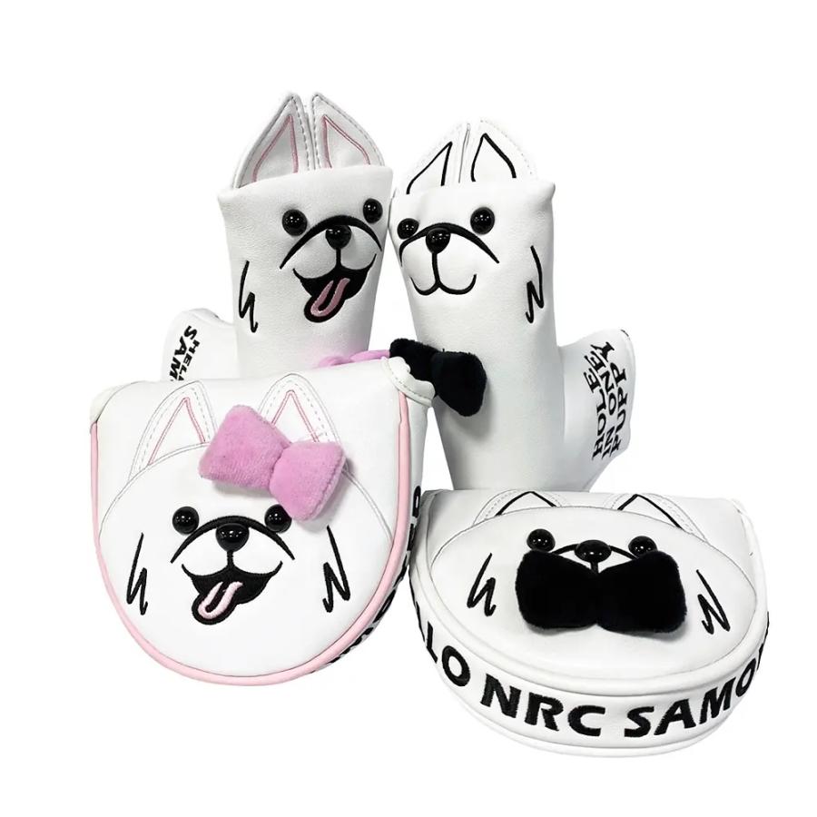 防水 PUレザー マグネット式 秋田犬 サモエド マレット ピン ブレード