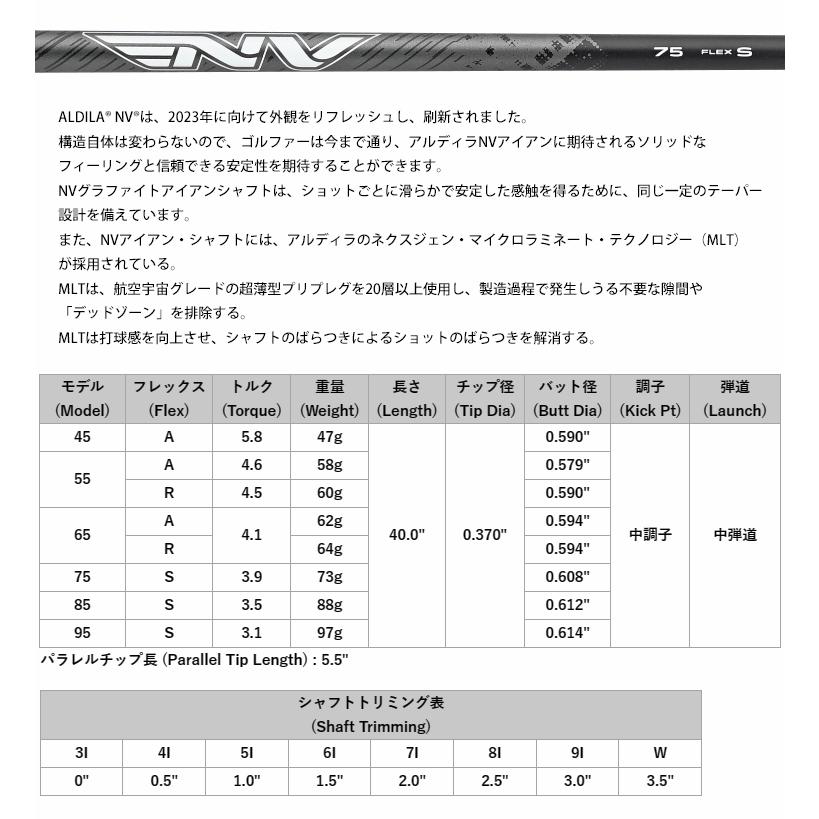 ALDILA（アルディラ） シャフト アイアン用 NV アイアン (2023年モデル