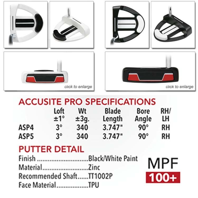 ゴルフ パーツ パター ヘッド 単品 特価品 アキュサイト プロ マレット パター ヘッド 全2色 右打用 As1004 As1004 ゴルフハンズ 通販 Yahoo ショッピング