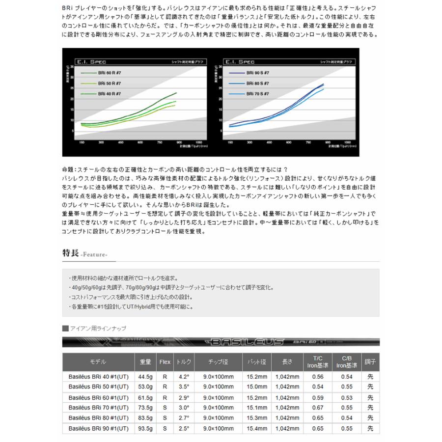 BASILEUS  UT用シャフト Basileus シャフト ユーティリティー用 バシレウス UT (ブラック