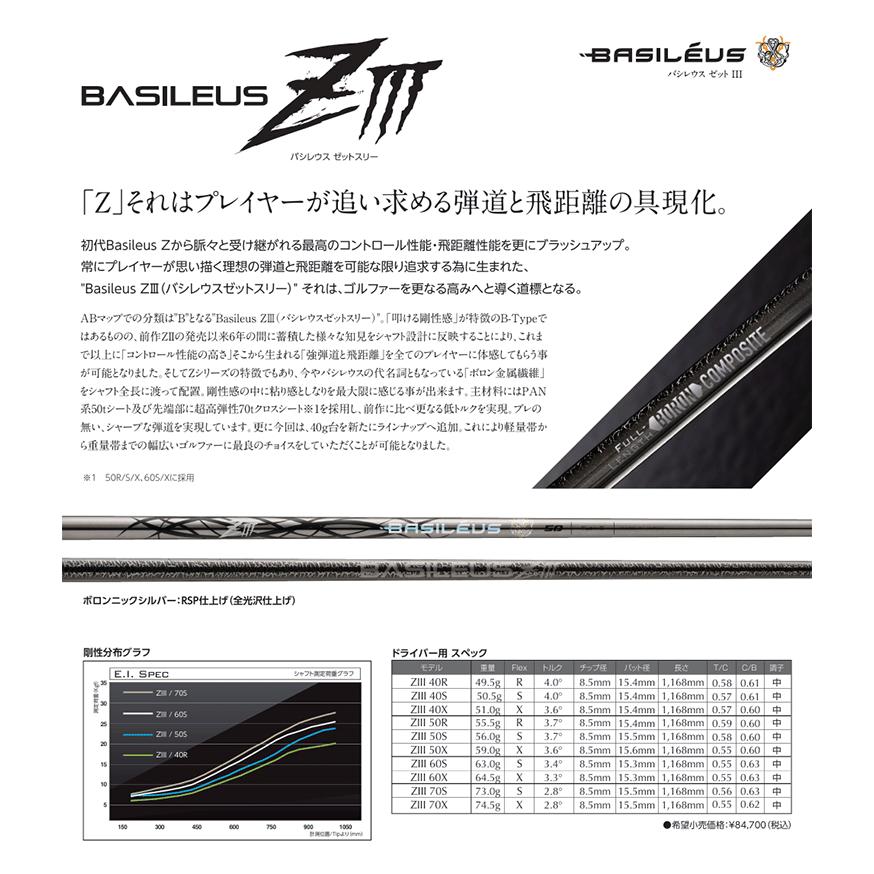 Basileus（バシレウス） スリクソン ZXi 互換スリーブ付きシャフト Z