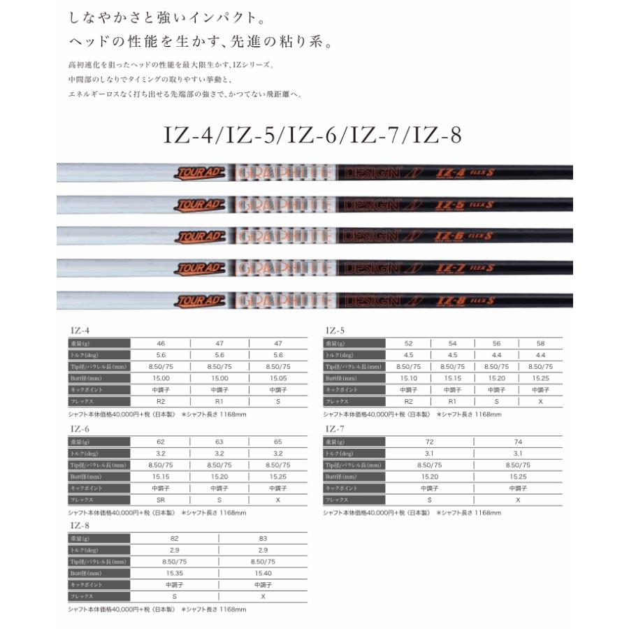 スリクソン ZXi 互換スリーブ付きシャフト グラファイトデザイン Tour AD IZの画像