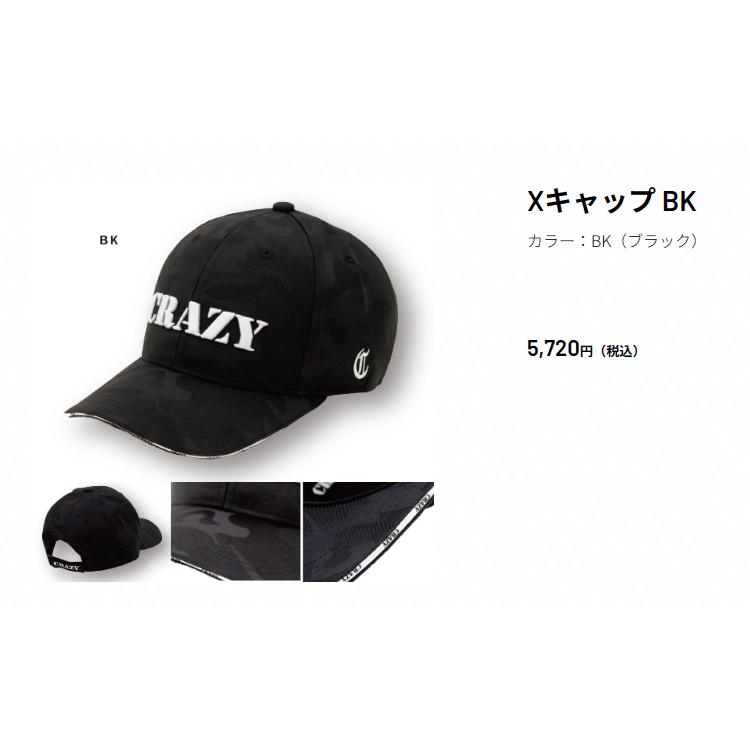 CRAZY（クレイジー） ゴルフ 帽子 キャップ Xキャップ BK CRZ-CV-XCBK