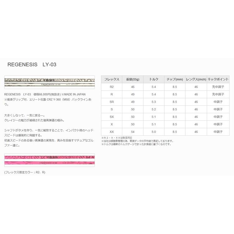大阪お買い得 シャフト ドライバー用 クレイジー リジェネシス Ly 03 フレックス限定カラー 買付 Carpetamerica Com