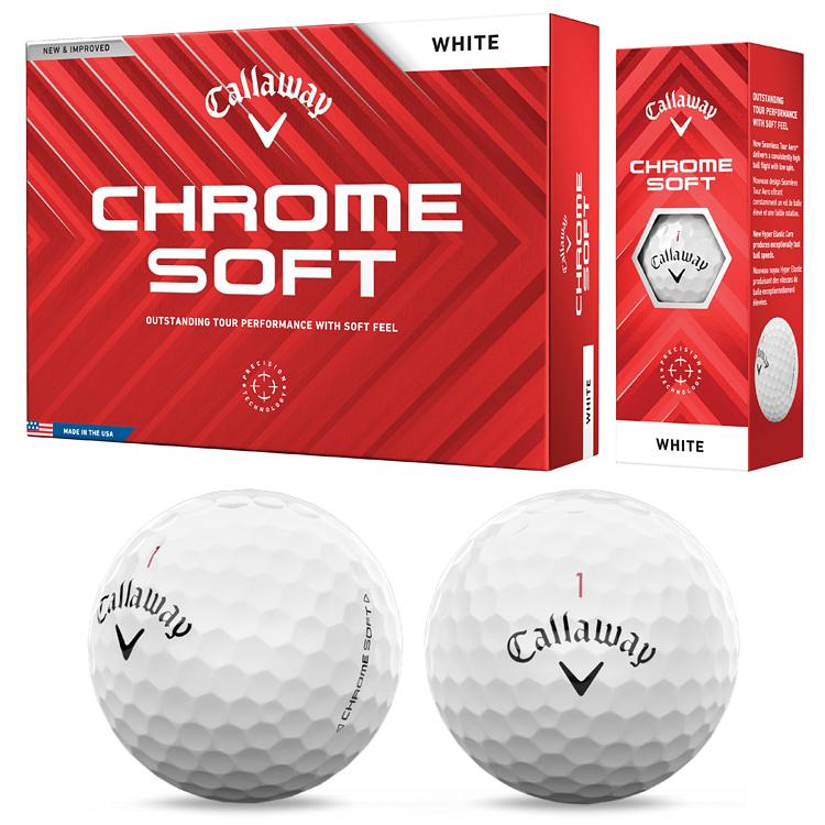 Callaway Chrome Soft ゴルフボール赤、青混合合計12個 CHROME SOFT ゴルフ ボール キャロウェイ クロムソフト 1ダース