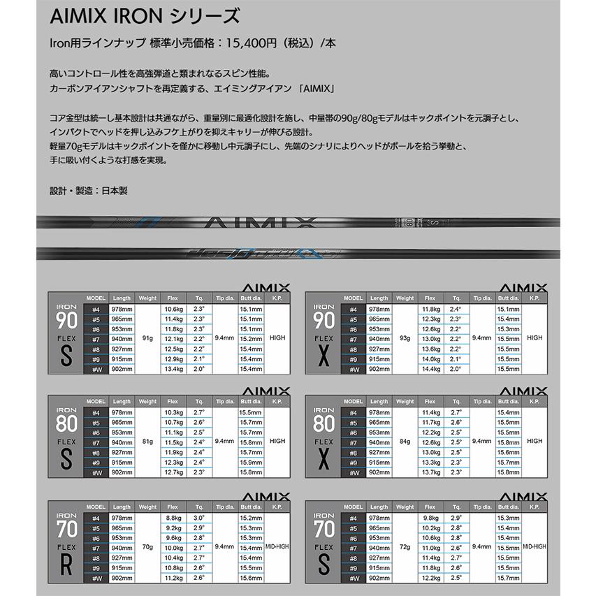 【リシャフト工賃/往復送料込/単品購入不可】 シャフト アイアン用 デザインチューニング AIMIX IRON シリーズ (単品)｜golfhands｜02