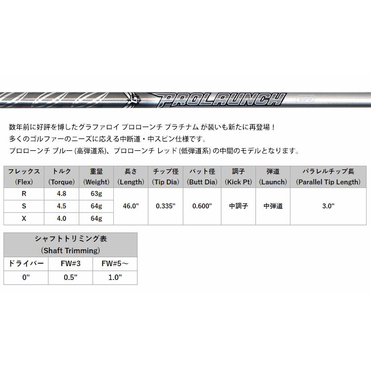 シャフト ドライバー用 グラファロイ プロローンチ・プラチナム (2019年モデル) (US仕様)｜golfhands｜02