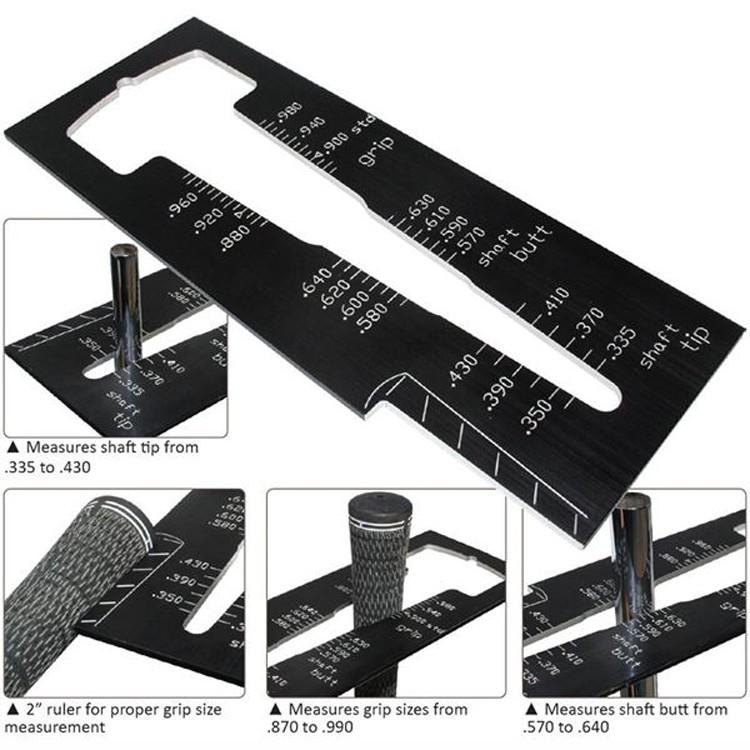 ゴルフ クラブ 組立 工具 リシャフト用 ルーラー ゲージ メジャー グリップ・シャフト外径測定ゲージ(Auditor Universal Grip and Shaft Gauge) GM1022｜golfhands