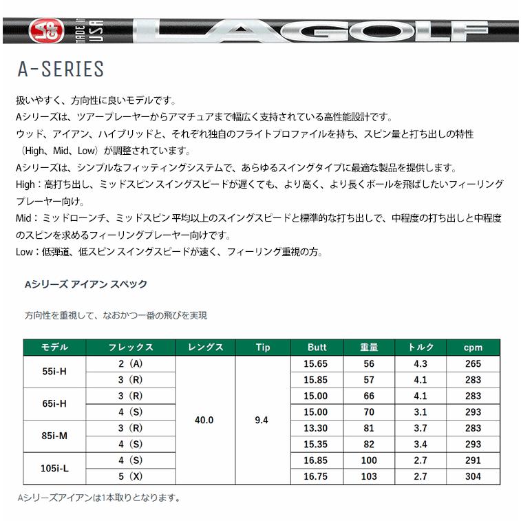 シャフト アイアン用 LAゴルフ Aシリーズ アイアン (単品) : ゴルフ