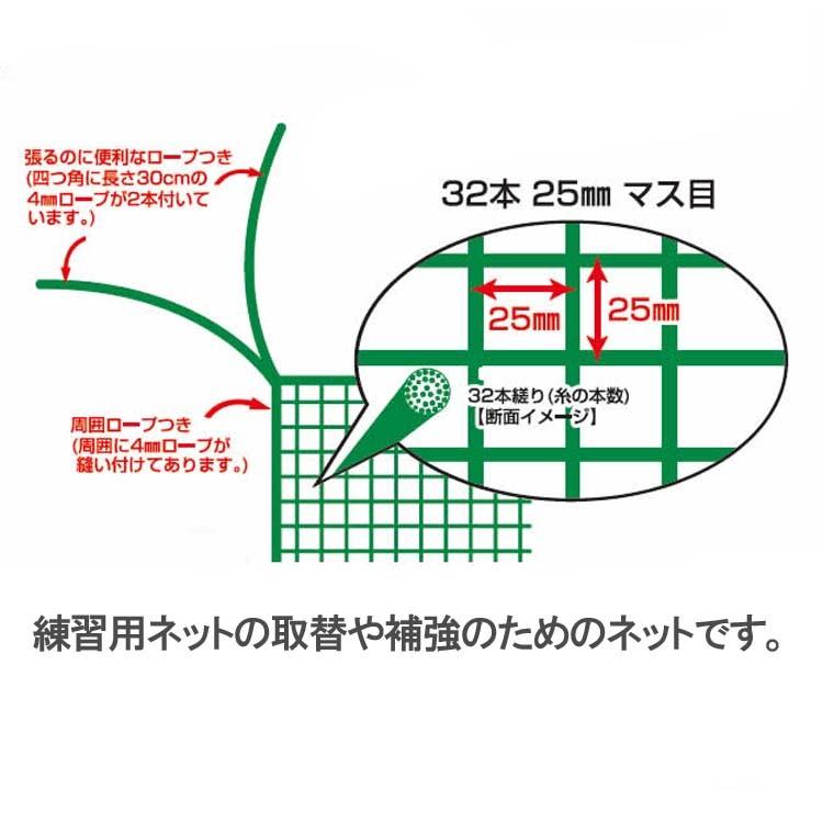 ゴルフ トレーニング 練習 器具 ライト M-126 ゴルフ練習ネット用 取替・補強 規格ネット (2mx3m) M-126