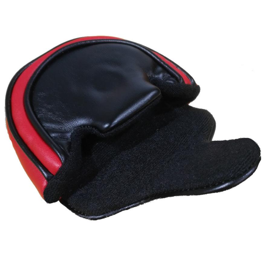 Maltby Golf マレット型パター ヘッドカバー付き ゴルフ ヘッドカバー パターカバー オデッセイ 対応 レッド小型