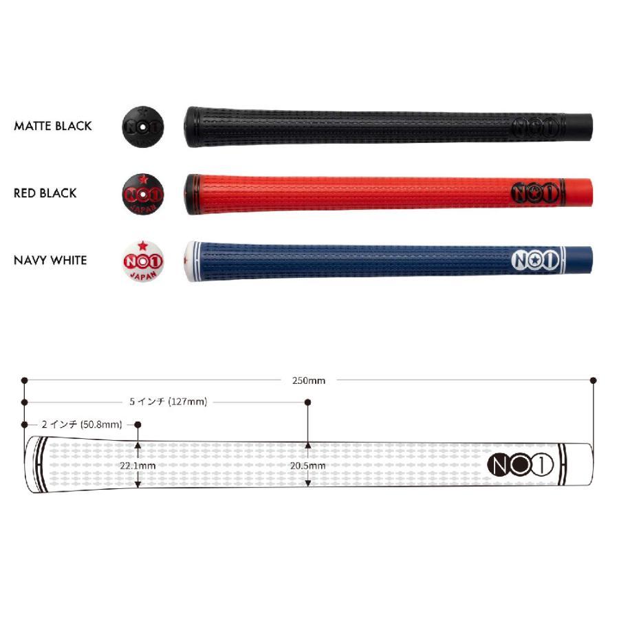 【新品未開封】ナウオン（NOWON）NO1-GRIP ゴルフグリップ 6本セット ナウオン（NOW ON）NO1 プロシリーズミッド 全4色 グリップ