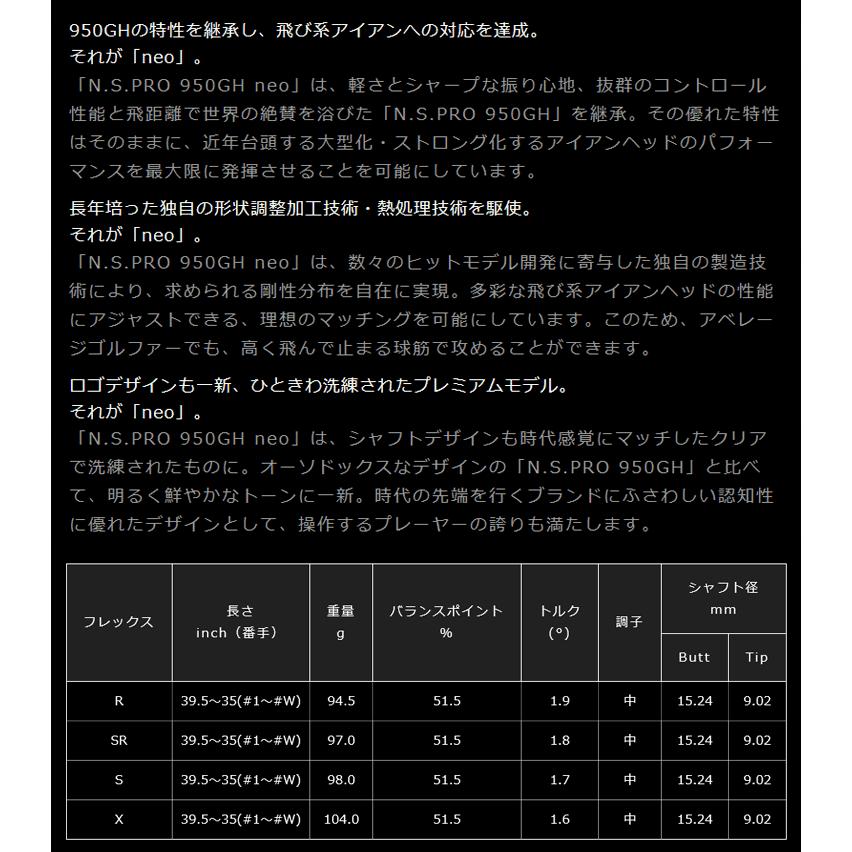 日本シャフト シャフト アイアン用 N.S.Pro 950GH ネオ スチール 