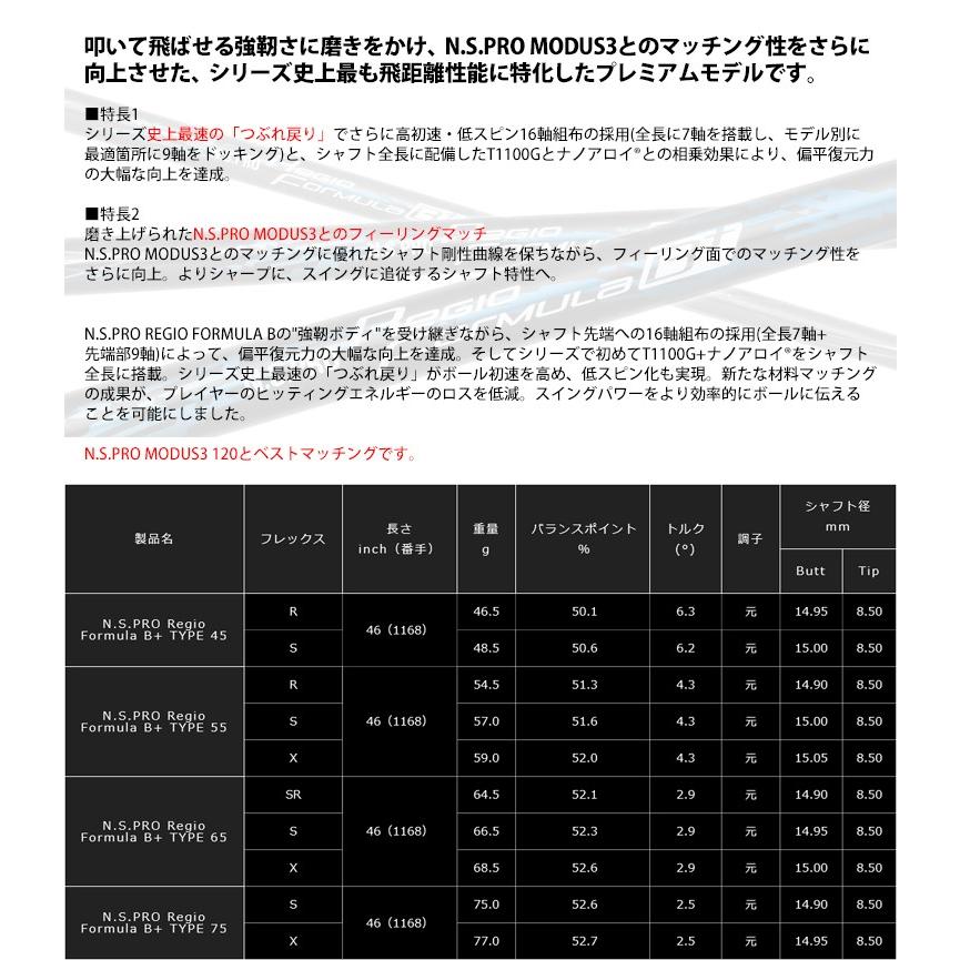 春のコレクション シャフト ドライバー用 日本シャフト N S Pro レジオ フォーミュラ B プラス Cisama Sc Gov Br