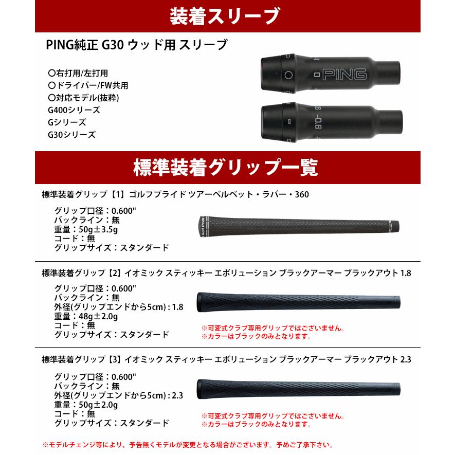 【全てメーカー純正部品使用】 シャフト PING G400/Gシリーズ/G30 純正 スリーブ装着 クレイジー ロイヤル シューター｜golfhands｜03