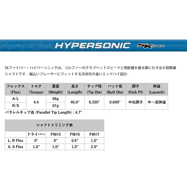シャフト ドライバー用 SKファイバー ハイパーソニック サテンブルー