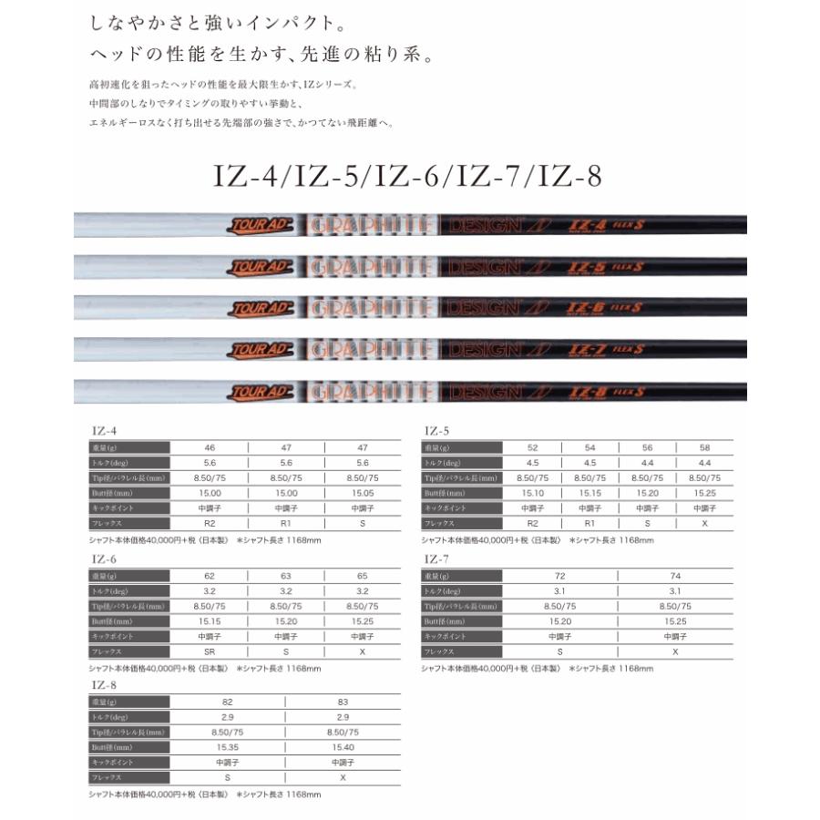 【全てメーカー純正部品使用】 シャフト スリクソン QTS Zシリーズ 純正 スリーブ装着 グラファイトデザイン Tour AD IZ｜golfhands｜02