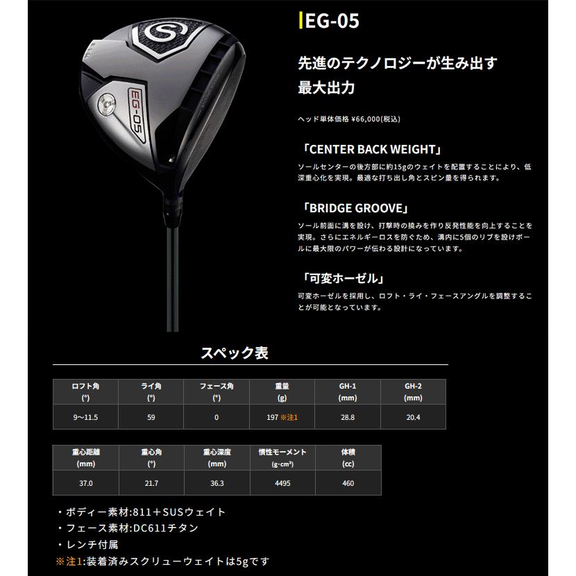 ゴルフ パーツ ドライバー ウッド ヘッド 単品 【お取り寄せ品】SYB EG