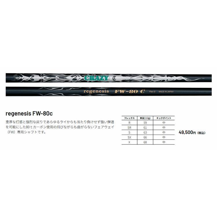 【全てメーカー純正部品使用】 シャフト テーラーメイド R11S/RBZ 純正 スリーブ装着 クレイジー リジェネシス FW-80c FW｜golfhands｜02