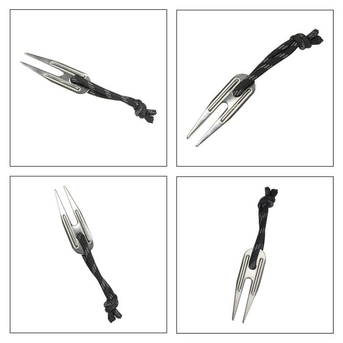 ゴルフ フォーク ディボット修復 コンパクト ストラップグリーン フォーク 黒 ゴルフマナー グリーン保護 ゴルフ用品 ライト(LITE) NT-4　 | LITE | 02