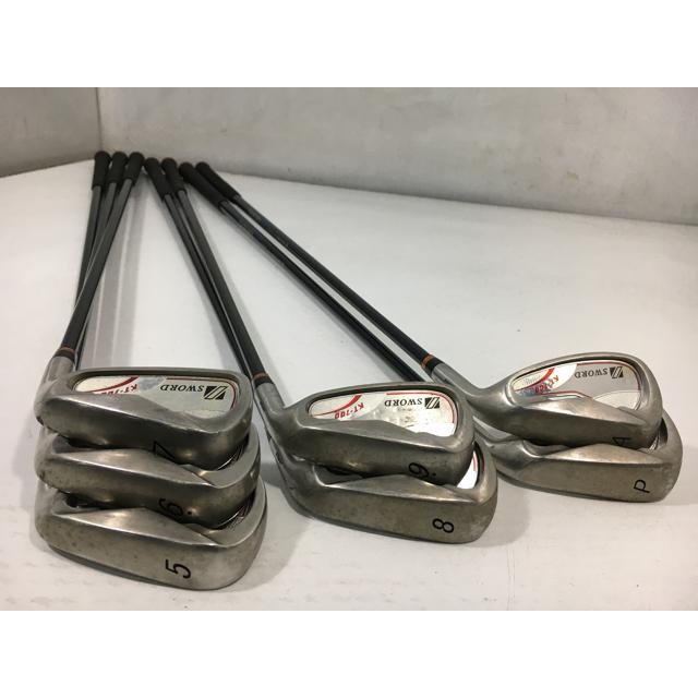 返品OK お買い得品！中古 (7本)SWORD KT700 アイアン 5〜9.P.A BLUE 
