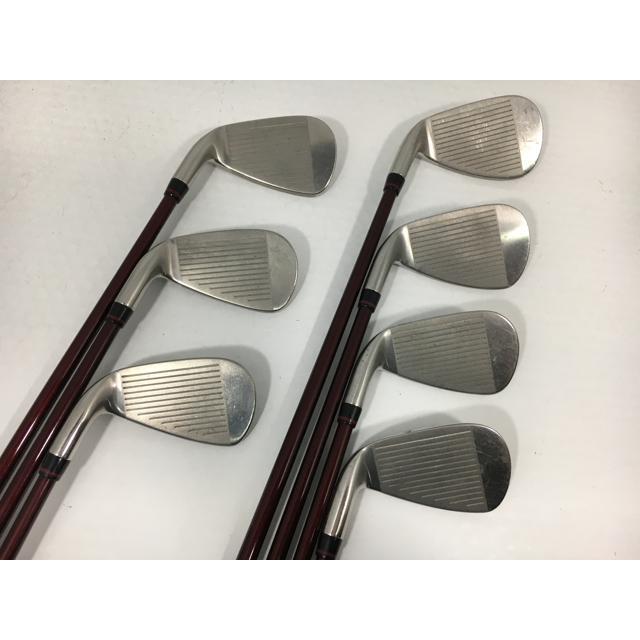 返品OK お買い得品！中古 (7本)ONOFF 赤アイアン 2008 4〜9.P スムース