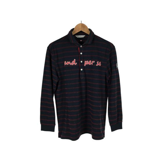 未使用級 AND PER SE アンパスィ GOLF ゴルフ 長袖 ポロシャツ and per se（アンパスィ） 即決 お買い得品！中古 長袖ポロシャツ L