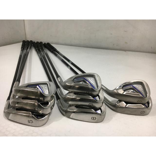 返品OK 中古 (8本)JPX EIII SV (JPX E3 SV) チタンフェース アイアン 2016 5〜9.P.A.S オロチ ライト カーボン 選択なし Rの画像