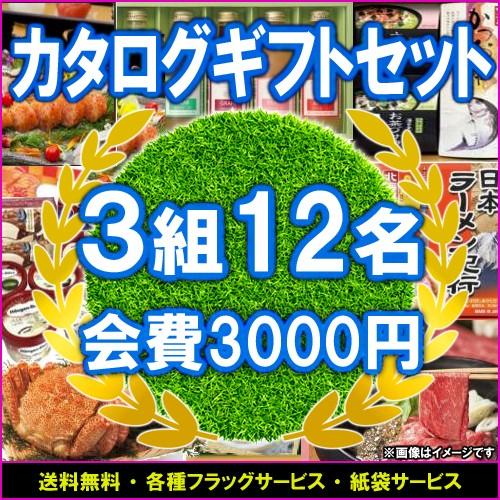 送料無料 お一人3000円 ご予算円 お一人3000円 厳選 カタログギフトセット 景品 ご予算円 お一人3000円 Ci ゴルフコンペ景品ショップヤフー店 セット 各種フラッグ 紙袋サービス 3組12名様用
