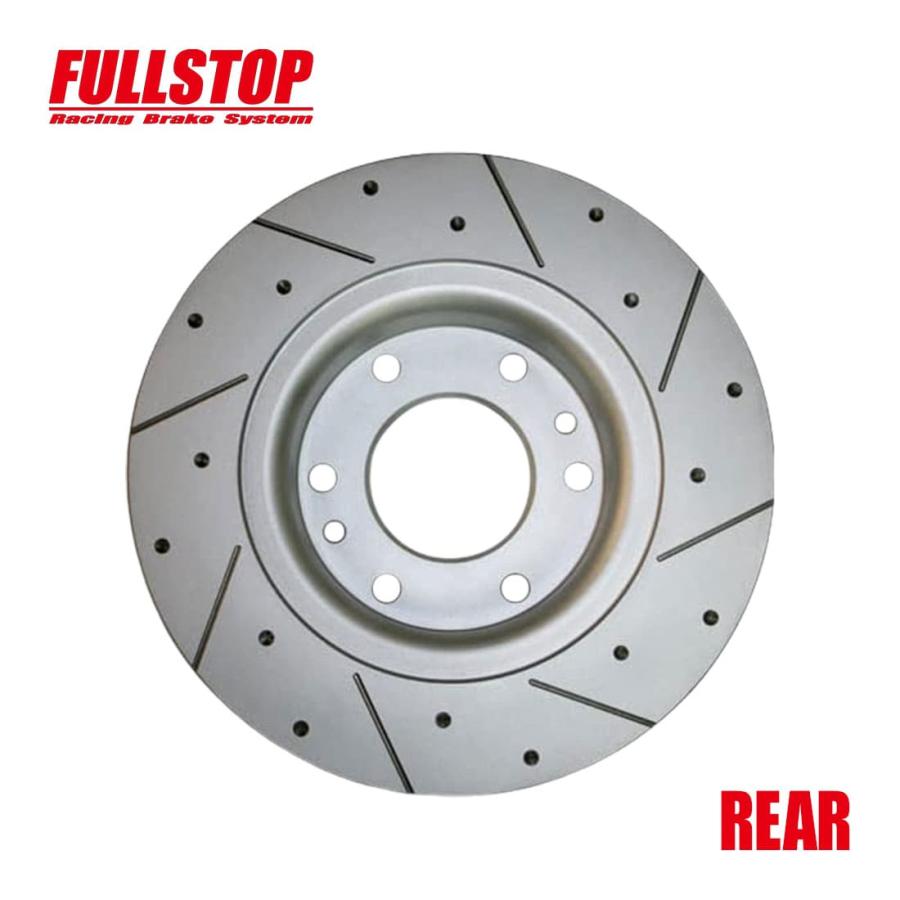 Ｏｎｏ！　スバル　スミトモ２ＰＯＴ用　Ｒローター（スリット・ディンプル） FULLSTOP ブレーキローター S8D2P リア WRX VAB 2015/10〜 S207 NON