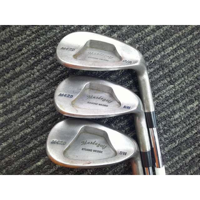 【FJ3300】【美品】マスダゴルフ M425ウェッジ ３本セット 中古 マスダゴルフ STUDIO WEDGE M425 ノーメッキ 3本セット/MODUS3