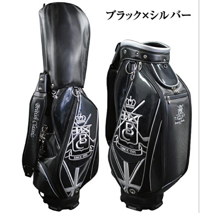 キャディバッグ 9.5型大口径 8ポケット 網目柄 高級感溢れる合成皮革
