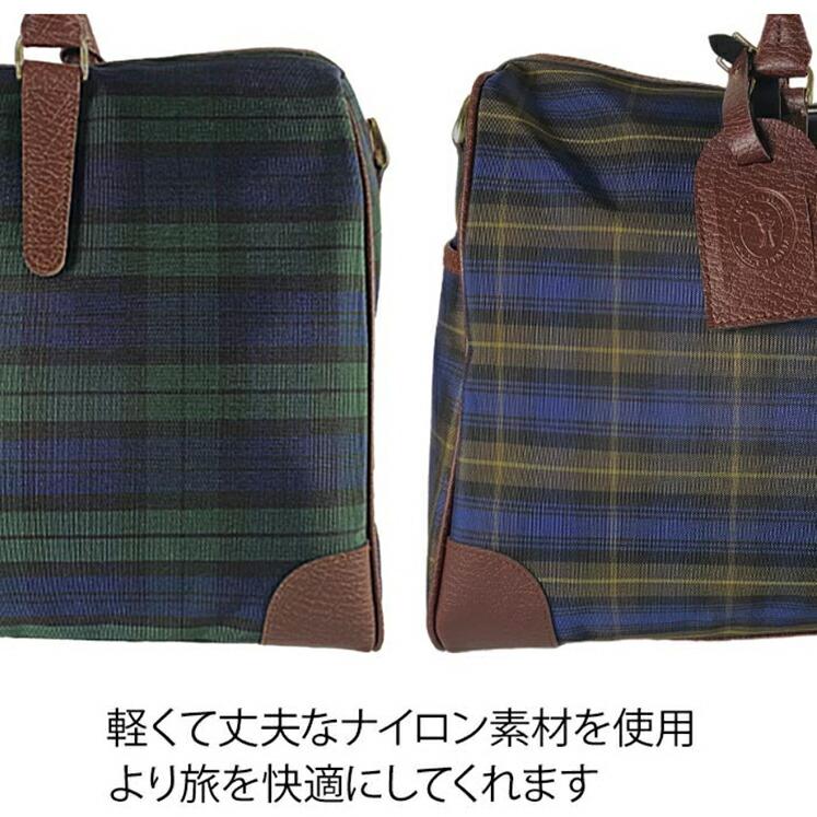 ボストンバッグ チェック柄 18L 国産 豊岡製 620g 軽量 ナイロン素材 男女兼用 cabb-31136 カチャトーレ CACCIATORE_5