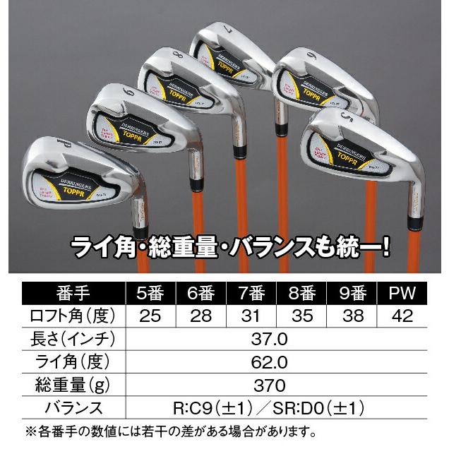 ゴルフ アイアンセット 6本セット アイアンセット ゴルフ 6本組 5番〜PW ワンレングス 37インチ 25度〜42