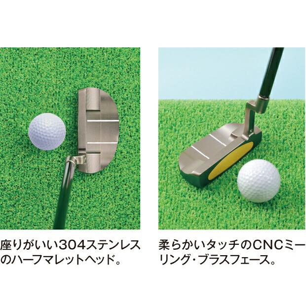 ゴルフ 伸縮 パター 無段階 長さ調節 56.5〜97cm 極太グリップ 右打ち