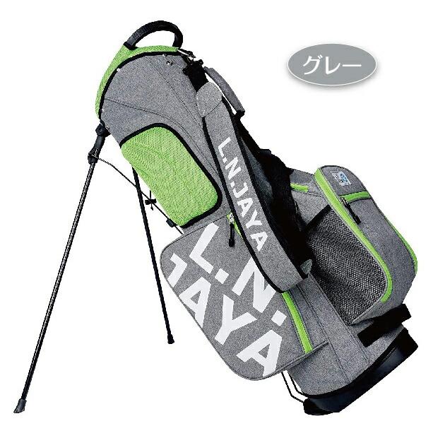 新品　LNJAYA キャディバッグ グレー/グリーン L.N.JAYA スタンド式ゴルフバッグ グレー/グリーン L.N.JAYA 9.0型